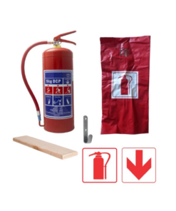 9kg DCP Fire Extinguisher with PVC cover, wall bracket and signs