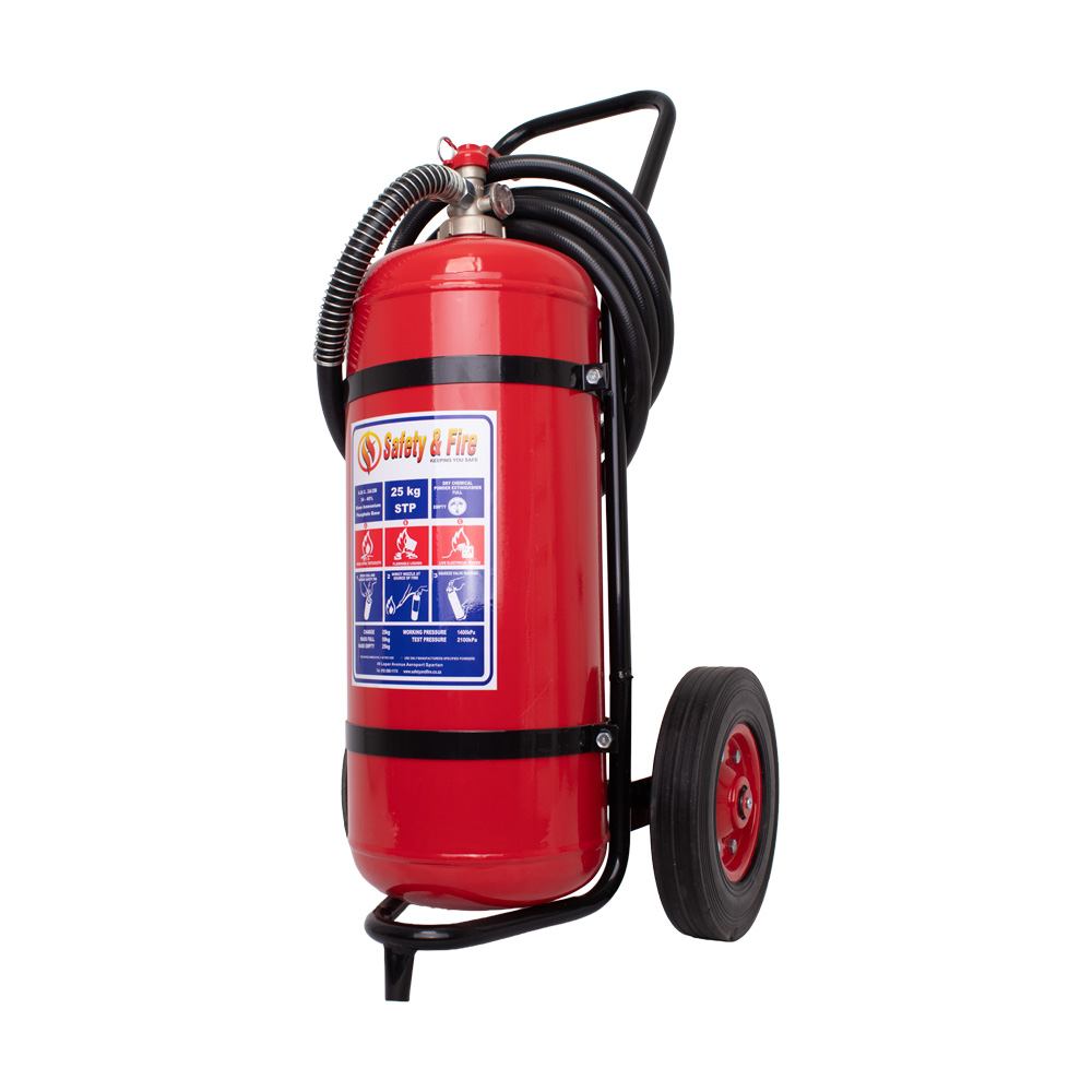 25kg DCP Fire Extinguisher Trolley Unit - Image 2