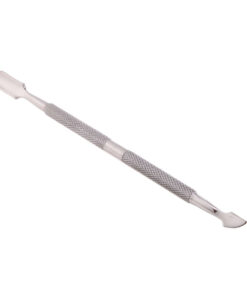 Steel cuticle pusher with cutting / scraping side