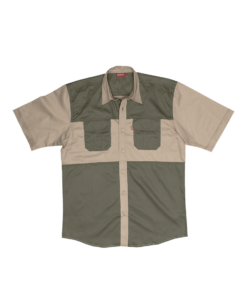Meerkat Kids Two Tone Bush Shirt (Stone & Airforce Blue)