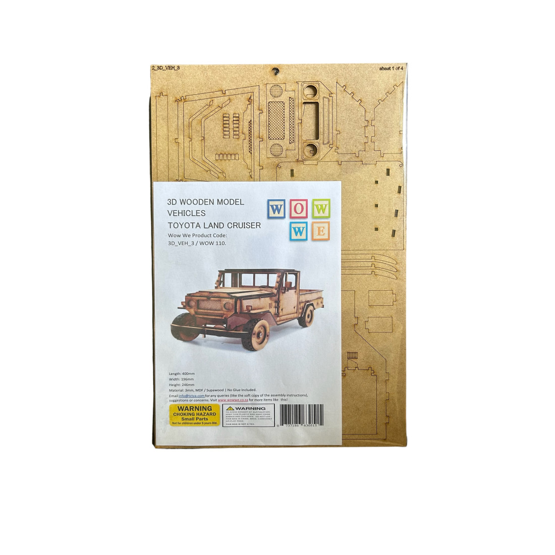Wow We - 3D Wooden Model | Vehicles | Landcruiser - Image 3