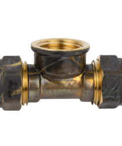Compression Brass Tee Cxcxfi 22Mmx1/2 Sabs