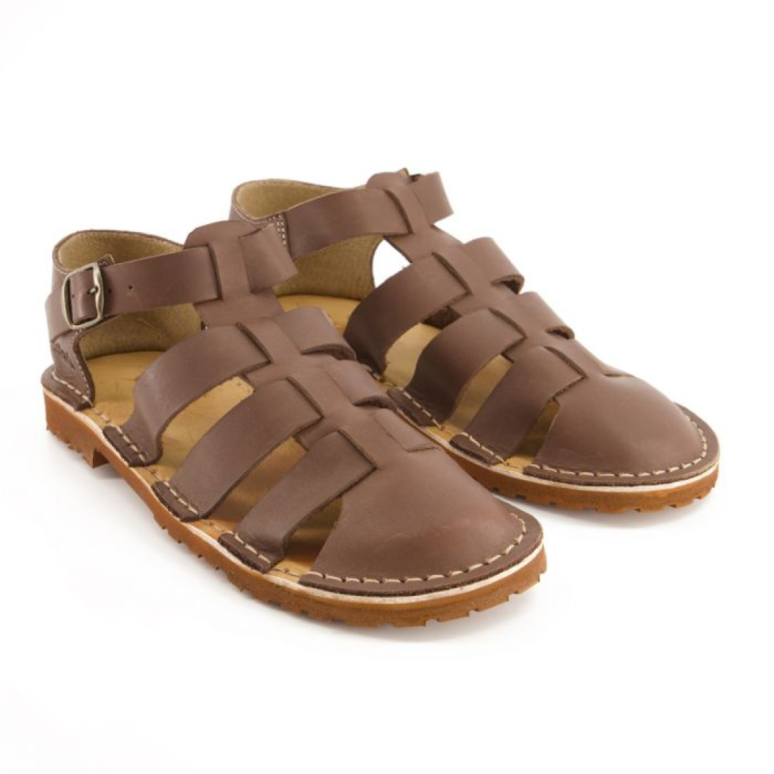 Bata Safari Mens Sandal Open Toe Cognac Size 7