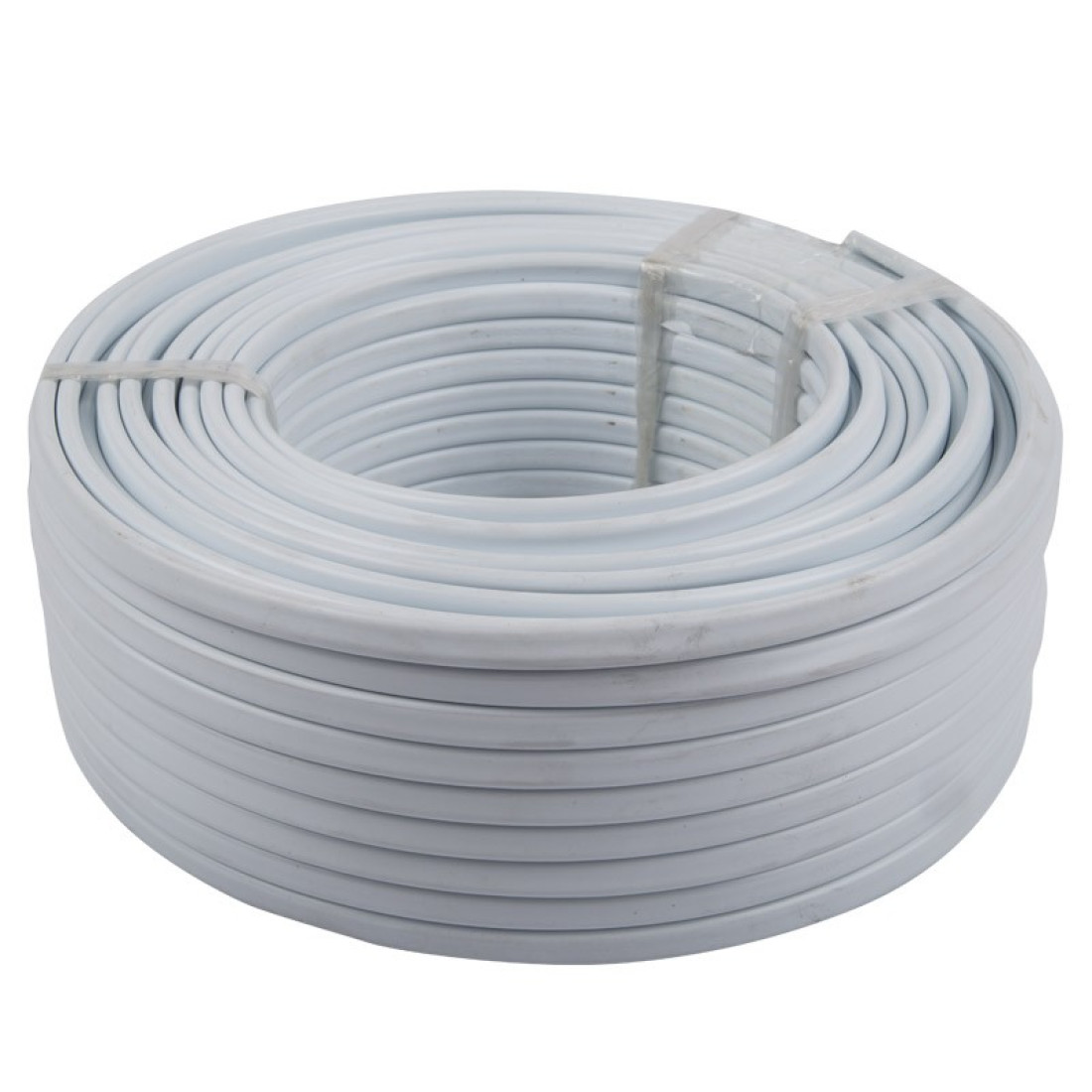Cable Flat 2 Core + Earth White 20M 1.5Mm
